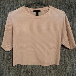Pink striped crop top from forever 21!